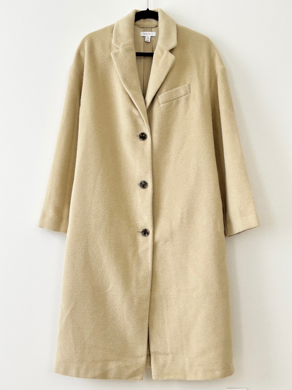 Topshop Long Butter Yellow Maxi Coat